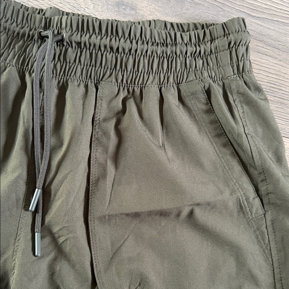 Olive Green Women's Athletic Shorts - Picture 4 of 9